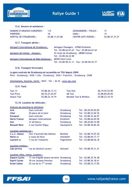 Rallye Guide 1 F - FFSA