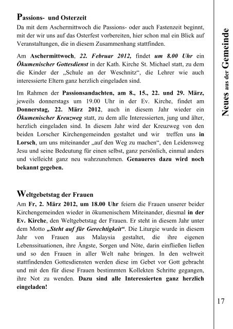 2012-01: Februar / MÃ¤rz - Evangelische Kirchengemeinde Einhausen