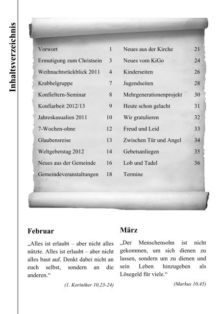 2012-01: Februar / MÃ¤rz - Evangelische Kirchengemeinde Einhausen