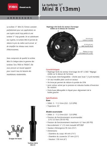 La turbine 1â2â Mini 8 (13mm) - Toro
