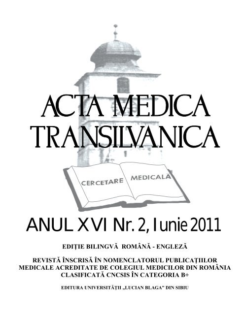 Revista nr 2-2011.pdf - Acta Medica Transilvanica