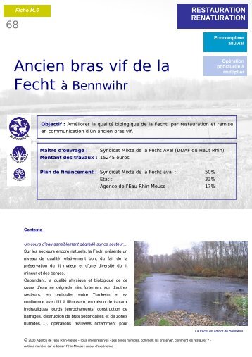 restauration renaturation - Agence de l'Eau Rhin-Meuse