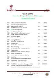 Kardos Weinkarte PDF - Restaurant Homepage