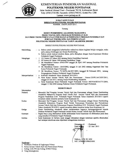 Teknik Sipil - Politeknik Negeri Pontianak