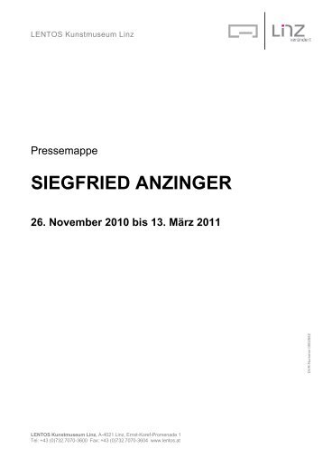 SIEGFRIED ANZINGER - Lentos Kunstmuseum Linz