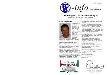 FC Binzgen â SV 08 Laufenburg II