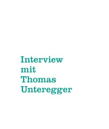 Interview mit Thomas Unteregger - ALS-Vereinigung.ch