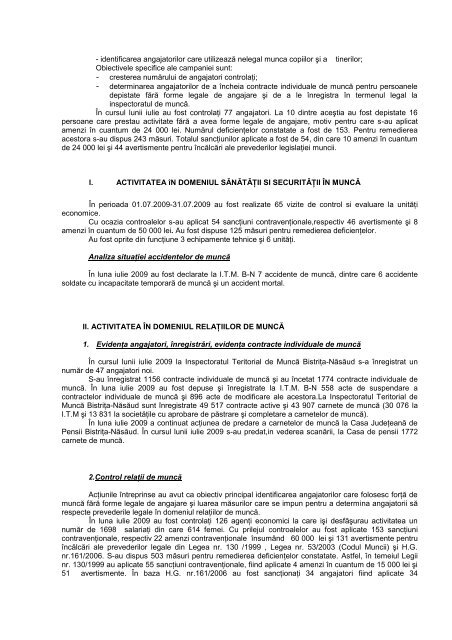 Informatii de presa - ITM Bistrita-Nasaud