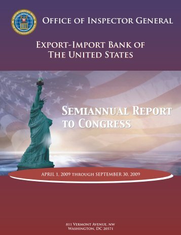 April 1, 2009 - Export-Import Bank of the United States