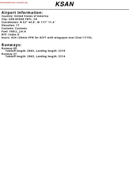 Ksan Departure Charts