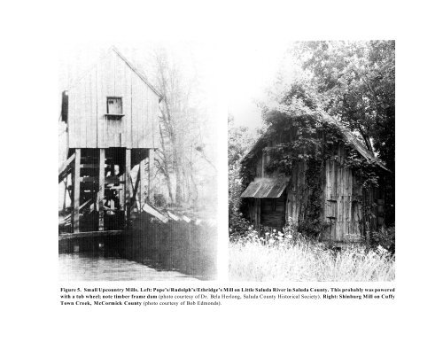 Mills in the Upcountry: a Historic Context, and a Summary of a Mill ...