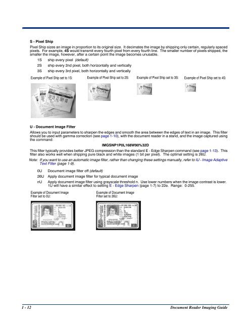 Document Reader Imaging Guide