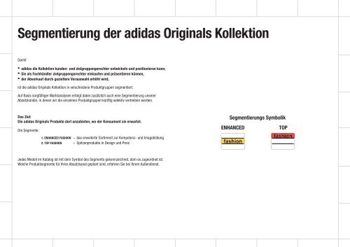 Segmentierung der adidas Originals Kollektion