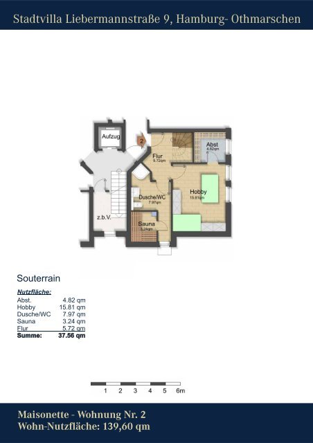 Maisonette - Wohnung Nr. 1 Wohn-NutzflÃ¤che: 145,86 qm