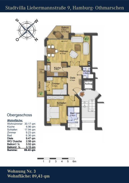 Maisonette - Wohnung Nr. 1 Wohn-NutzflÃ¤che: 145,86 qm