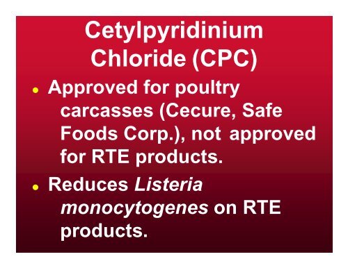 Extending the Shelf-Life of RTE Meat Products