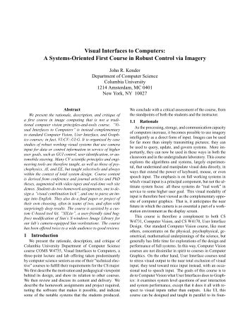 Visual Interfaces to Computers: A Systems-Oriented ... - Original Site