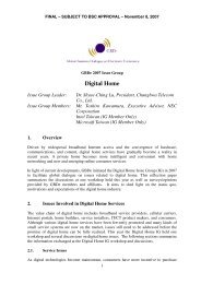 Digital Home - Global Business Dialogue on Electronic Commerce