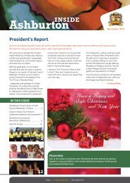 President's Report - Shire of Ashburton