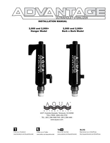 Advantage Instructions - Aqua Ultraviolet