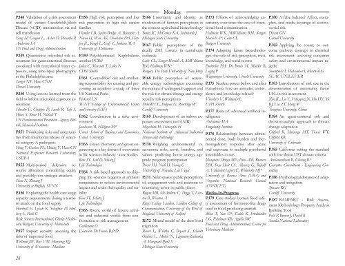 Risk Analysis: Advancing Analysis - The Society for Risk Analysis