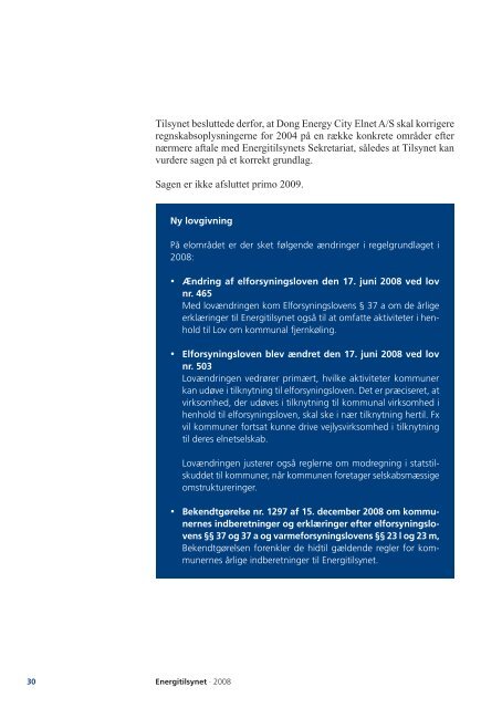 Resultater og udfordringer 2008.pdf - Energitilsynet