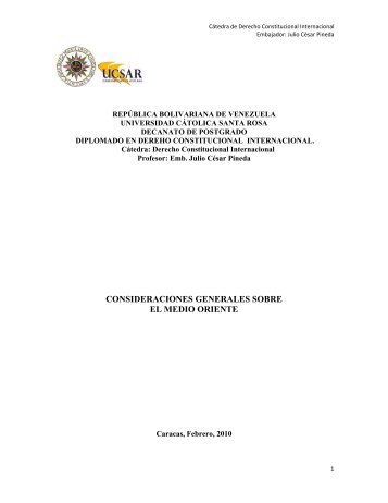 Emb. Julio CÃ©sar Pineda, Venezuela y la IntegraciÃ³n Latinoamericana