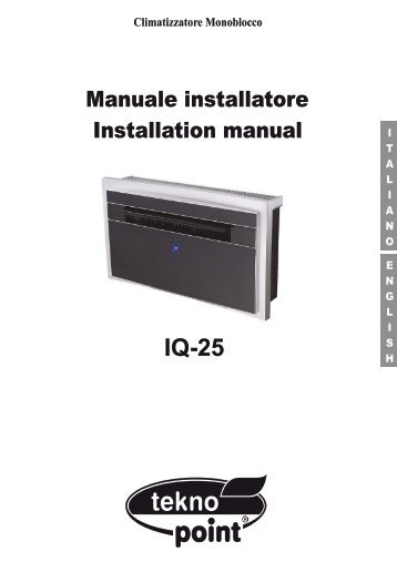 Manuale installatore Installation manual - Tekno Point