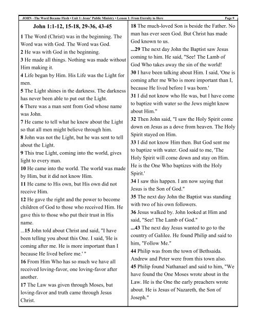 The Gospel of John - BaptistWay Press