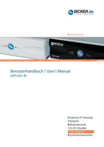Handbuch - Bicker Elektronik
