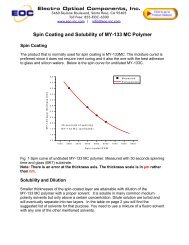 Spin Coating - Electro Optical Components, Inc.