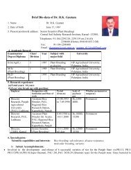 Curriculum vitae of Dr - Central Soil Salinity Research Institute