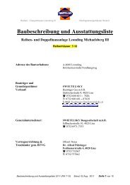 Baubeschreibung und Ausstattungsliste