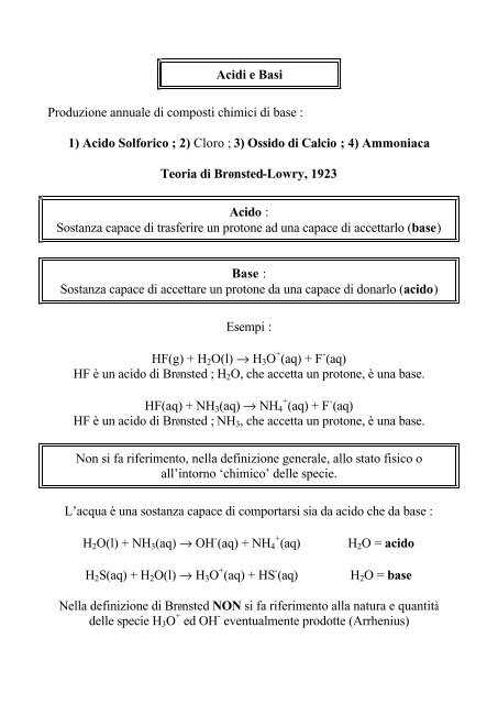 Chimica Inorganica (Parte 5) - UniversitÃ  degli Studi dell'Insubria