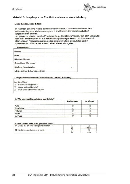 Der Schulweg - Institut Futur