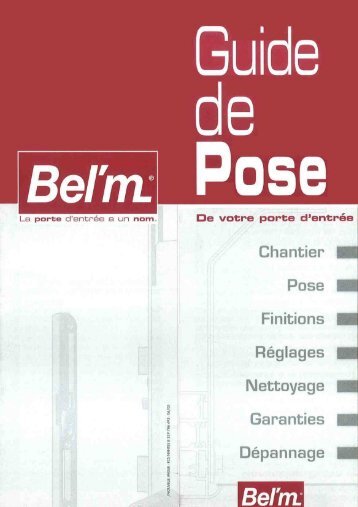Guide de pose BEL'M - Les fermetures Rhodaniennes
