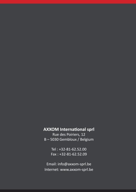 Moteur - Axxom International SPRL