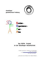 staudinger gesamtschule freiburg Das SOFA- Projekt an der ...