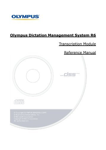 Olympus Dictation Management System R6 ... - eDist Marketing