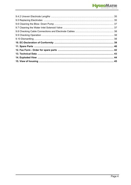 Electrode Steam Humidifier Manual