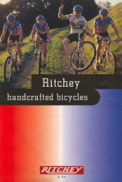 1995 Ritchey Bicycles Catalog - Bikeman