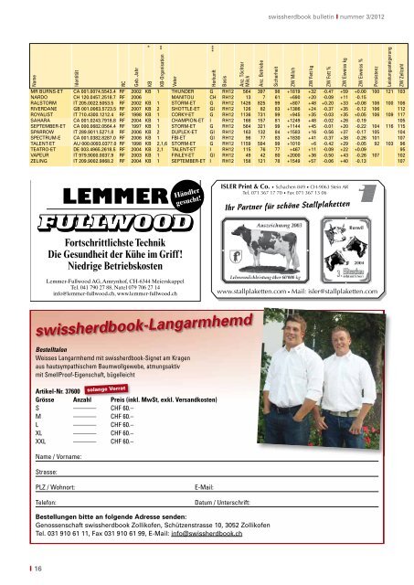 bulletin - Swissherdbook