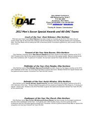 2012 Men's Soccer Special Awards and All-OAC Teams - Marietta ...