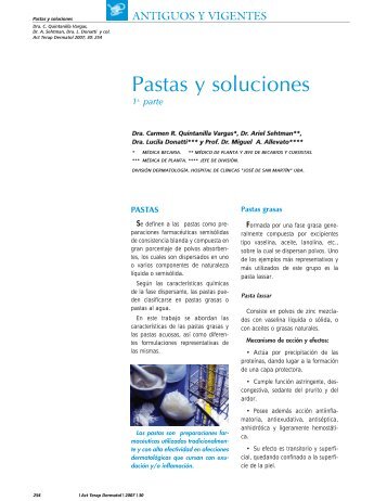 Pastas y soluciones