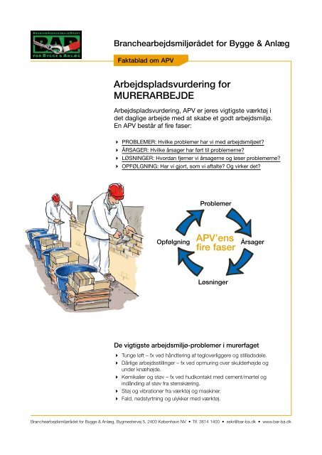 Faktablad om APV for murerarbejde - BAR Bygge & AnlÃ¦g