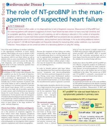 The role of NT-proBNP in the management of suspected heart failure