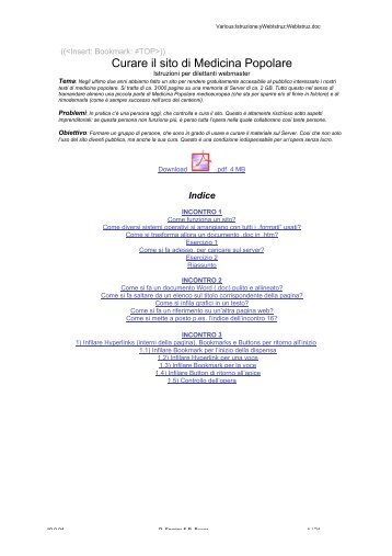 Download .pdf 4 MB - Enciclopedia di medicina popolare