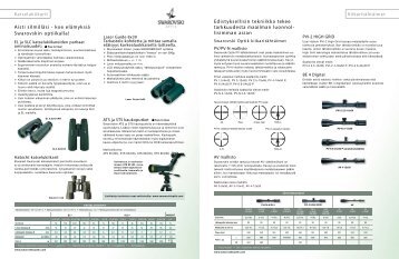 Aisti silmilläsi - koe elämyksiä Swarovskin optiikalla ... - Sako