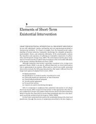 Elements of Short-Term Existential Intervention - Lyceum Books