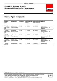 Chemical Blowing Agents Rotational Moulding of ... - Tramaco GmbH